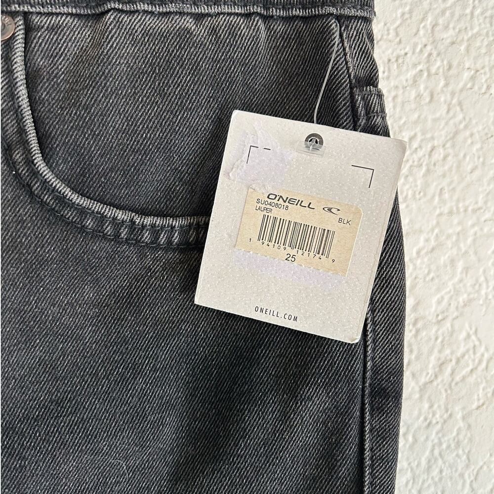 O’Neill Denim Bermuda Charcoal Wash Cut Off Button Fly Shorts Size 25 | 2 | XS - Picture 6 of 12